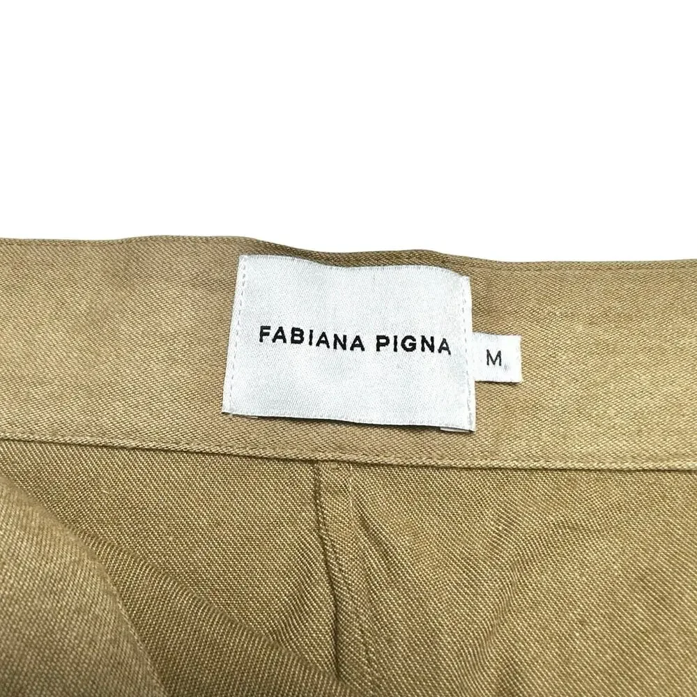 Fabiana Pigna | Women | Pampa Olive Handmade Byas Raw Cut Midi Skirt | Medium